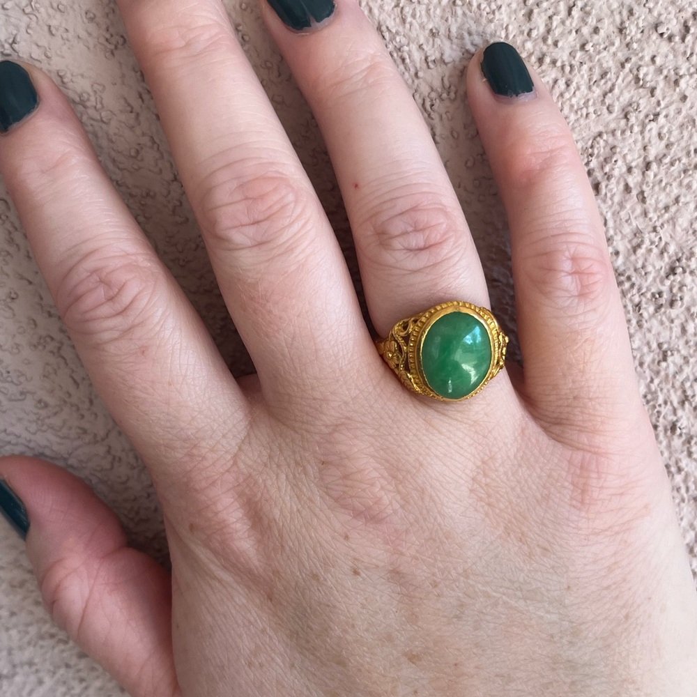 CLOSET CLEAN OUT! Everything must go! | 20K Gold Jade Ring